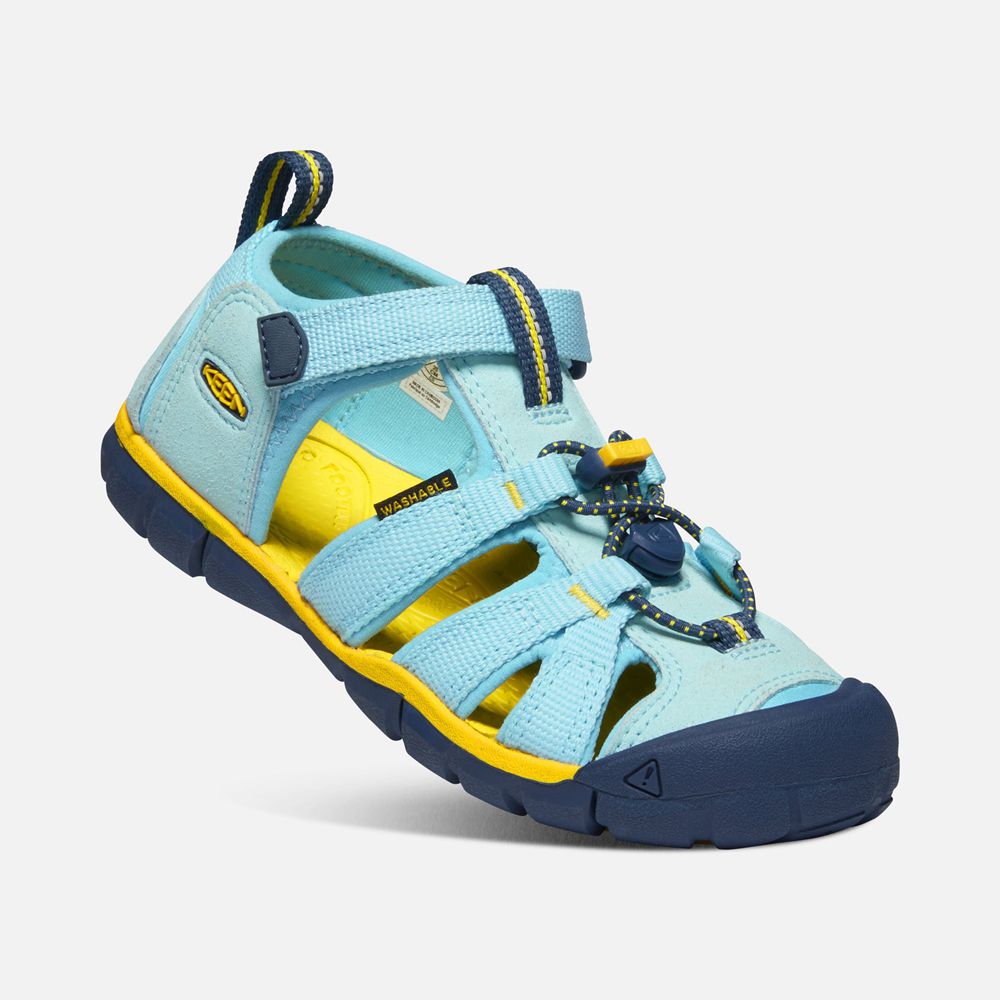 Sandalias Keen Mexico Azules/Amarillos - Niños Seacamp Ii Cnx - AJ3851904